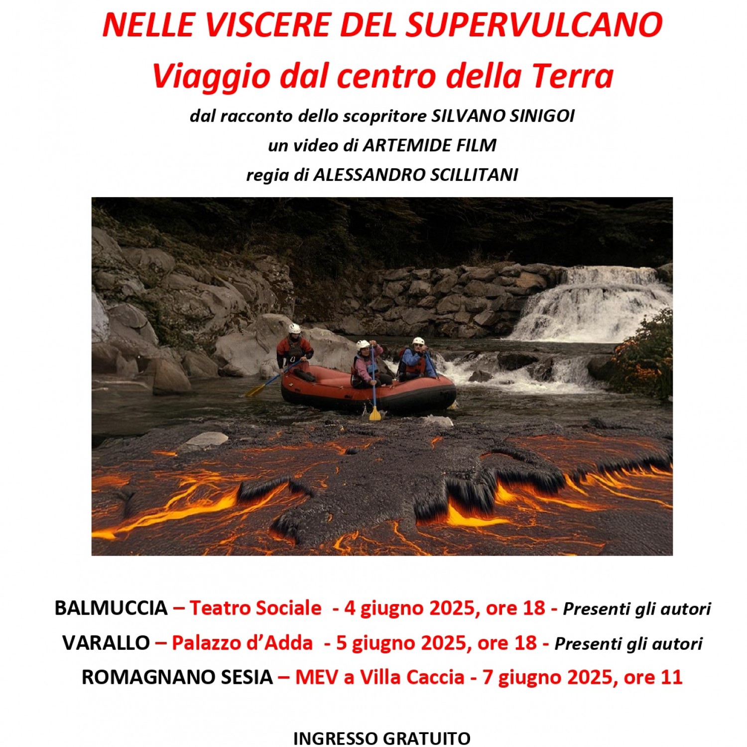 Presentazione filmato  “Nelle viscere del supervulcano – Viaggio dal centro della Terra”