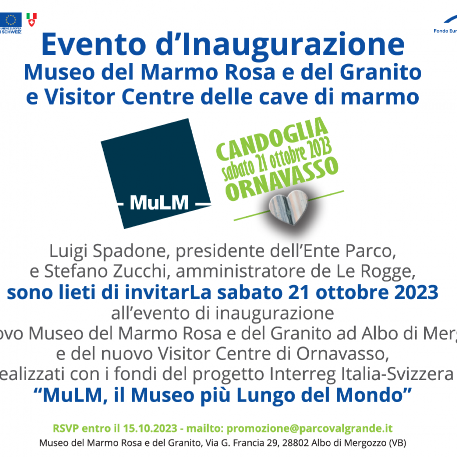 Inaugurazione museo del marmo rosa e del granito e del visitor centre delle cave di marmo